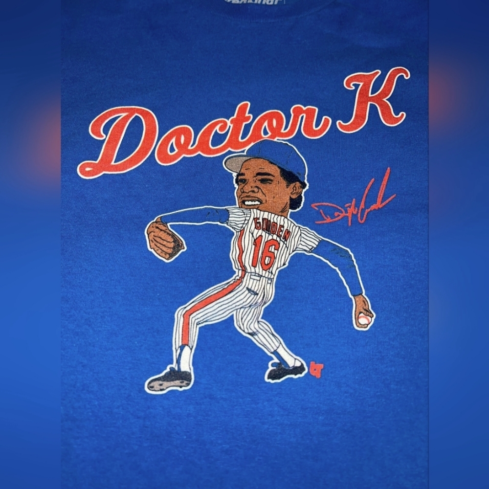 Dwight Gooden Doctor K #16 NY Mets t-shirt- Men's Big & Tall Size 5X